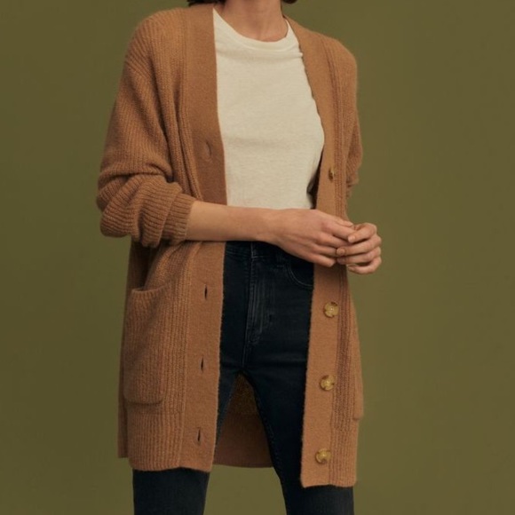 Everlane The Oversized Alpaca Cardigan Camel Tan XXS - Picture 1 of 6